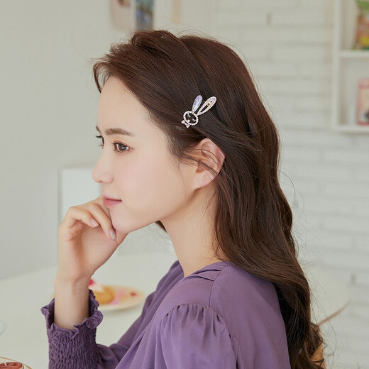Chimera (CHIMERA) rhinestone hairpin Korean bunny cute one-word clip side clip bangs clip hairpin girl birthday gift