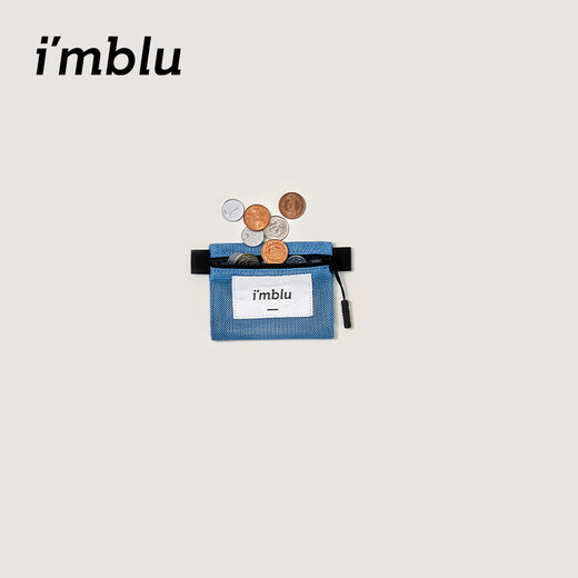 Imblu Reise-Aufbewahrungstasche, ultraleicht, wasserdicht, Reisepass-Aufbewahrungstasche, leicht und tragbar, für Kleinigkeiten, zum Organisieren von Dokumenten, Dokumenten, Reißverschlusstasche, groß, regeneriertes Nylon, Jeansblau