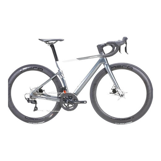 
JAVA Jiawoweisuvi road bike bicycle cycling exercise fitness training adult student commuting variable speed carbon fiber silver (Shimano electric transformer 7170 large set) aluminum wheel M