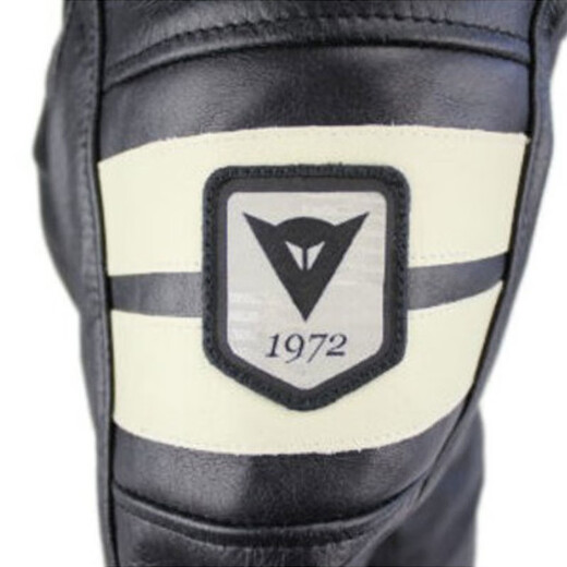 Dainese/Dennis Lola 5 Damen-Klassiker Retro Casual Lederjacke, Motorrad-Frauen-Reitkleidung, Motorrad-Lederjacke 724/Black-Moonlight White (Lola D1) 36