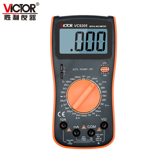 Victor Instruments (Victor) Electrican numérique multimètre de haute précision électricien multifonctionnel intelligent de tension anti-filiage Student Home Memoral VC9205 [Triode de test de résistance de capacité] Standard