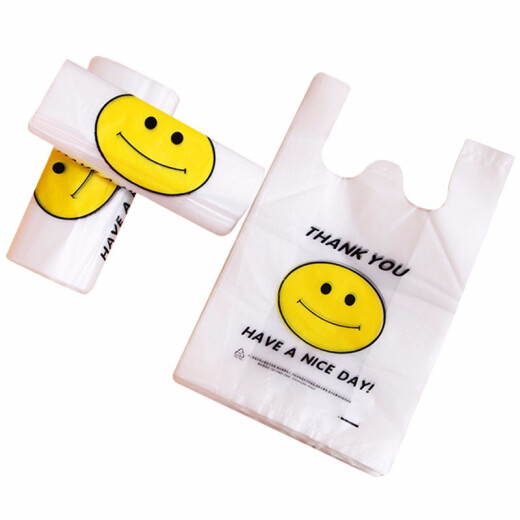 Jinghui Xichuang thickened biodegradable portable vest bag transparent food shopping packaging bag takeaway bag 36*55cm 100 pieces