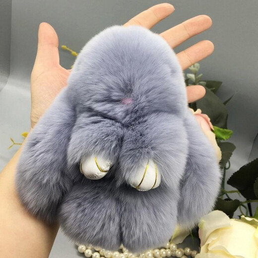 Schoolbag hanging chain women's clothing dead rabbit key chain female cute internet celebrity Korean version student schoolbag hanging bag hanging decoration couple small gift pink [love ball]