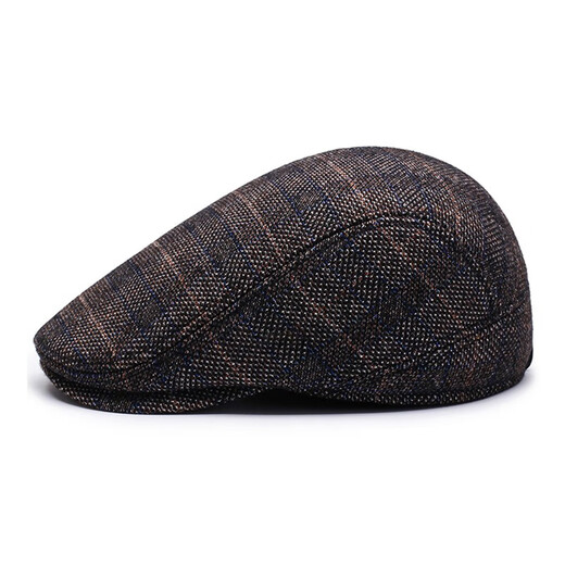 Red Dragonfly Old Man Hat Men's Autumn and Winter Middle-aged and Elderly Plus Velvet Advance Hat Grandpa Elderly Hat Ear Protection Warm Peaked Cap Brown Color-Fashionable Warm Ear Protection M M Size (Head Circumference About 58CM)