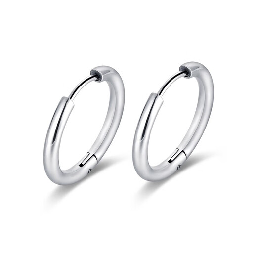 Oein anti-allergic and inflammatory medical titanium steel hoop earrings, earrings, ear bone nails, ear piercings for sleeping, no need to remove men's and women's earrings, L316 medical titanium steel 2mm (8-10-12) 3 pairs, 6 packs of alcohol cotton included