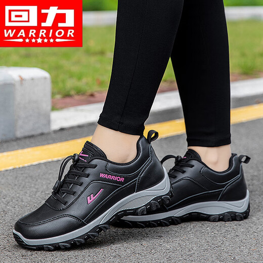 Pull back women's shoes new style elderly shoes comfortable mom shoes middle-aged and elderly casual walking shoes 3441L black powder 38