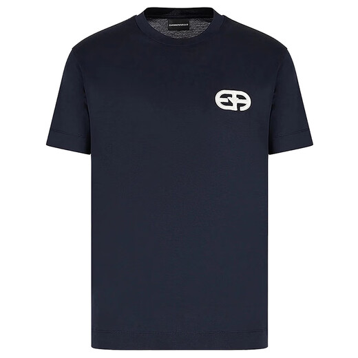 ARMANI/阿玛尼 EA 刺绣鹰标男士丝光棉时尚短袖圆领T恤 8N1TF5 1JUVZ 褐色 U6167 XL