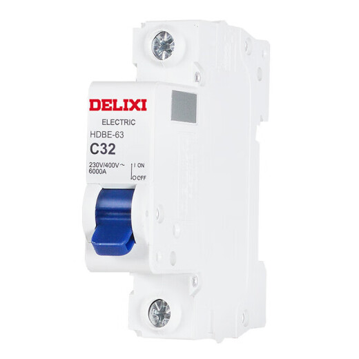 DELIXI air switch HDBE631C32 household air switch small circuit breaker 1P single pole circuit breaker 1P32A