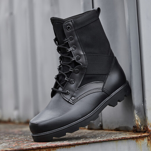 Congren nouvelles bottes de combat ultra-légères pour hommes été respirantes antidérapantes imperméables absorbant les chocs bottes d'entraînement montantes bottes tactiques d'extérieur escalade embout en acier semelle en acier style 44