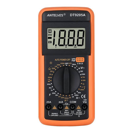 Antellvesdt9205A Multimeter Digital hochpräziser intelligent Anti-Burn Multifunktionales elektronisches digitales Display- und Messmesserabmessungen DT9205A Standard mit einer Hostmesser-Stiftbatterie ausgestattet