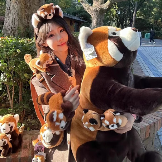 Danqin cute little raccoon plush headband for women, face wash, makeup headband, facial mask, special hairpin hair accessories, autumn and winter little raccoon plush headband