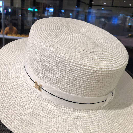 Young Sun Protection Sol Gat Sol Sombrero de paja Mujeres de primavera y verano Paja tejido Europeo y Americano Fashion Fashion Beach Beach versátil sombrero de sol beige de una talla (55-60 cm)