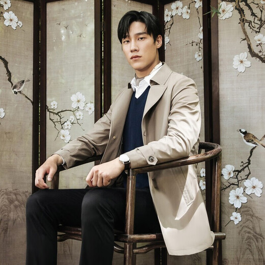 Youngor Windbreaker Men's Autumn and Winter Young Men's Business Casual Cotton Windbreaker VYCF429949YAA Khaki 175/96A