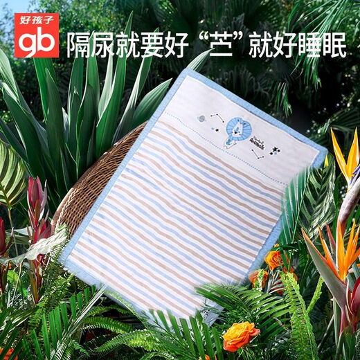 好孩子隔尿垫婴儿防水可洗透气宝宝隔尿垫新生儿月经姨妈垫 蓝色隔尿垫两条装40x30cm