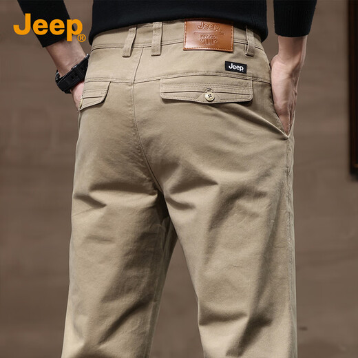Jeep (JEEP) high-end men's casual pants men's 2025 autumn and winter new loose straight pants business casual trendy brand long pants men's pants