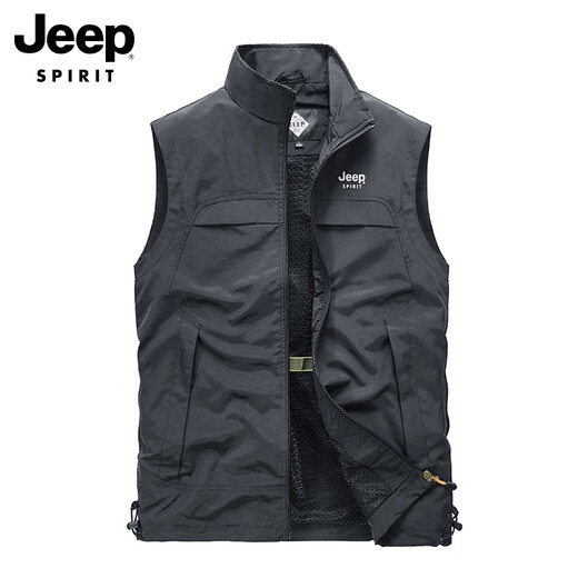 Jeep Spirit Summer Vest Men's Fishing Photography Gest Loose Sports Workhorse Clip pour hommes Veste 9898 KAKI 3XL