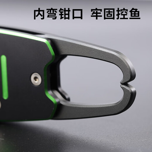 Juliqiang Aluminum Alloy Fish Controller with Scale Fish Clamp to Catch Fish Luya Extended Sea Fishing Pliers Fishing Gear for Fishing Silver Carp and Bighead Carp Locking and Weighing Fish Aluminum Alloy Fish Controller with Scale [Upgraded Version Green]