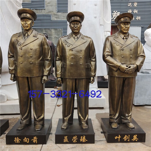 Ten marshals fiberglass sculptures figure statues soldiers national heroes model great man bronze statues custom-made red blue custom-made