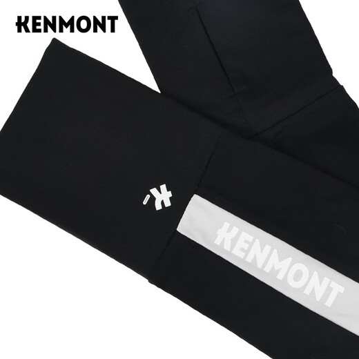 卡蒙（Kenmont）夏季冰袖手臂防晒男防紫外线凉感袖套男ins潮户外骑车长手套3894 黑色 M