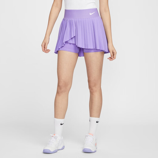 Nike (Nike) Dri-Fit-Frauen schnell trocknend plisderner Tennisrock Herbst Spleißen Persönlichkeit Leicht Dr6850 100 Weiß/Schwarz M.