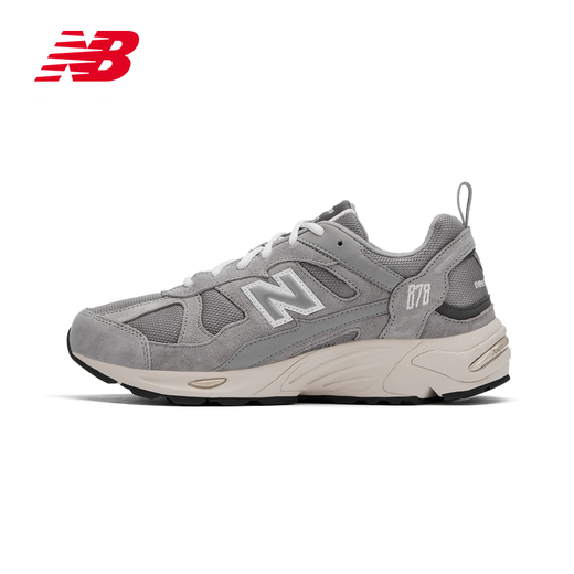 New Balance NB878 Chaussures de papa officielles Chaussures pour hommes Chaussures pour femmes couples rétro gris maigre respirant bas basses décontractées gris CM878MC1 37,5 (longueur du pied 23cm)