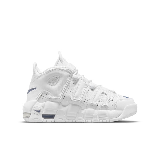 耐克（NIKE）官方男女童UPTEMPO大童运动鞋缓震部分皮面个性DH9719 100白/深藏青/白/深藏青 38