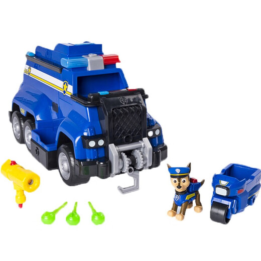 El equipo de Wangwang hizo grandes contribuciones (PAW Patrol) Gran Patrulla de perros Sound y deformación de la luz Archie de automóvil de la policía All Day Avine Juego de cumpleaños para niños Gares de cumpleaños para niños 16759 Ultimate Police Car Sound and Light Aqi 33cm