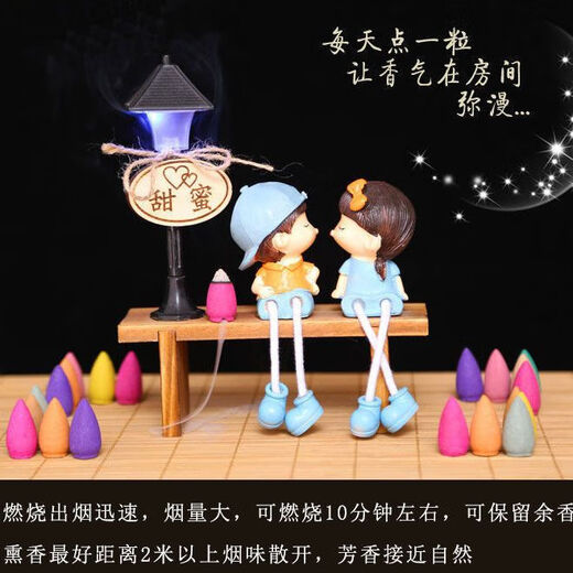 Mewai (incense burner) reverse flow incense tower incense creative ornaments aromatherapy household reverse flow incense grains toilet deodorizing incense 55 grains + landscape mixed fragrance