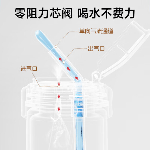 小土豆直饮保温水杯带吸管宝宝学饮杯儿童带手柄恒温直饮水杯奶瓶保温杯 太妃棕+背带 300ml