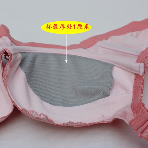 UHFR美容院姐妹花女胸罩调整型内衣聚拢中厚款B杯刺绣文胸J12035 黑色 75B 均码