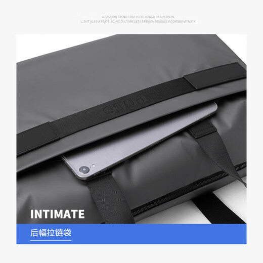 POLO travel bag men's travel bag luggage bag handbag large capacity commuter storage bag sports fitness bag business trip bag coconut gray