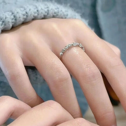 Suiyu leisure salt ring ins niche high-end sense 2024 new style high appearance simple temperament adjustable plain ring flash diamond winding no gift box simple packaging