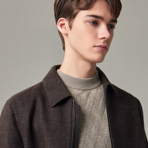 EMZ Ordos autumn new high-end pure wool jacket men's business casual lapel woolen jacket men's clothing