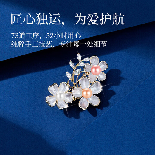 Kamalun (KAMALUN) light luxury brand brooch high-end female crane brooch corsage suit accessories birthday gift gift girlfriend wife brand brooch set (engraving/greeting card)