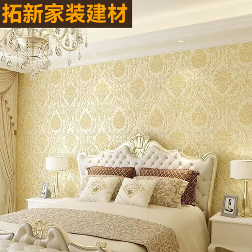 三栖虎欧式田园D自粘墙纸温馨卧室装饰贴纸客厅立体电视背景墙房间壁纸 B版9226米白 0米长*53厘米宽约5平方