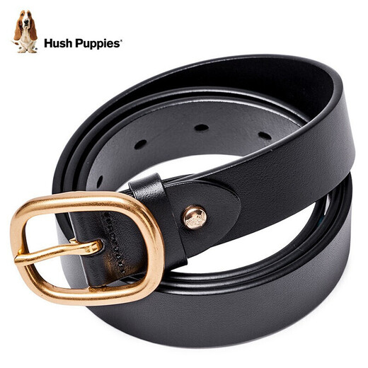 Hush Puppies belt for women, simple, fashionable and versatile, first layer cowhide, ins style, Korean style slim belt, pin buckle, birthday gift
