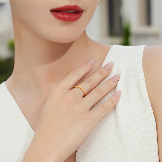 DRJEFUN gold gypsophila ring gold ring Valentine's Day birthday gift gold wrapped with silver for girlfriend and wife gypsophila ring gold weight about 0.45 grams size 13