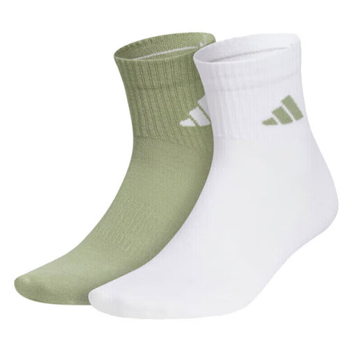 Adidas Socks Herren Socken Frauensocken 2025 Herbst neue atmungsaktive und komfortable Sportsocken lässige und vielseitige kurze Socken zwei Paare jn4870 weiß und grün/zwei Paare M/3942