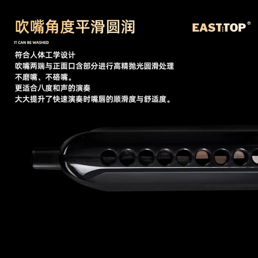 东方鼎ET12 一体式可拆卸12孔半音阶专业演奏初学练习通用款拆卸便捷 12孔 ET-12雅典白