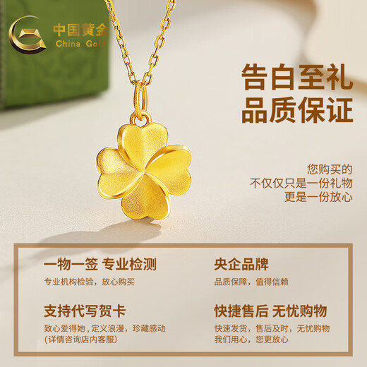 Chine Gold (Chine Gold) Gold Pendant Collier Crop Crop Foot Pied Set Set Set Send Girlfriend Femme Anniversaire Anniversaire Mariage Gift Foot Gold Pendant + S925 Silver Chain + Gift Box [Out du lendemain dans certaines régions]