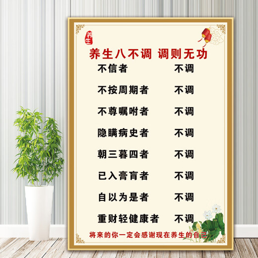 CLCEY生病的步骤海报图片中医养生馆装饰画养生之道九种体质墙贴画艾灸 10 pp胶90*12048寸