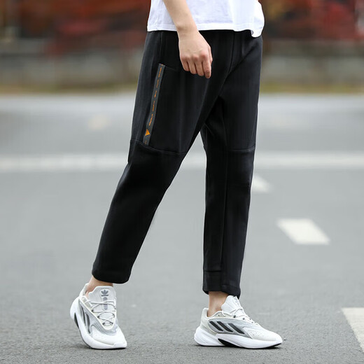 阿迪达斯（adidas）官方男裤子 新款运动裤全棉舒适透气休闲裤跑步训练时尚直筒长裤 HE9894 S