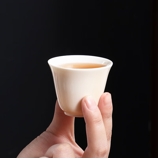 PAKCHOICE tea set complete set mutton fat jade white porcelain Kung Fu tea set ceramic tea cup gift box father's birthday gift