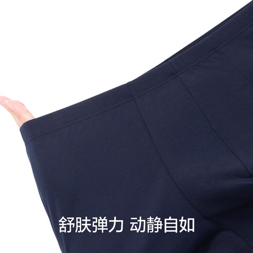 爱慕先生【春夏新品】24SS百分百棉包腰平角裤男士内裤NS23L191 藏蓝841 1条 2XL