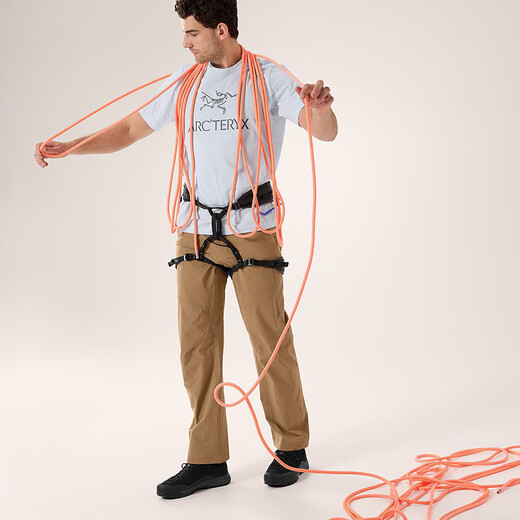 ARC TERYX Men's Outdoor Mountaineering Equipment KONSEAL Lightweight, Sturdy and Wear-Resistant Elastic Rock Climbing and Ice Climbing Multifunctional Safety Belt Black Black XS