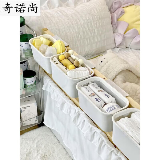 Qiantong Bedside Hanging Conter Cunas colgantes Cesta de pañales Botella de almacenamiento Camilla de almacenamiento Batina de almacenamiento Mesa de pañales Bolsas colgantes Baby One Hanging Canker 1 Piso
