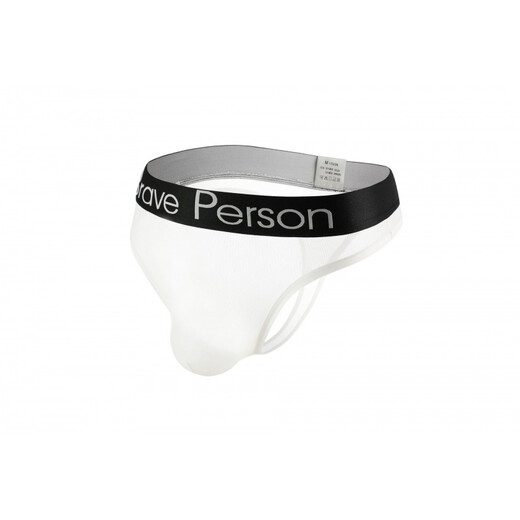 ROSELEX confidential delivery men's sexy underwear sexy fully transparent mesh thong gay U light blue S