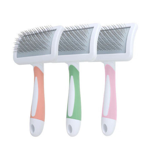 Dog Comb, Dog Hair Cleaner, Cat Hair Removal Comb, Teddy Bichon Needle Comb, Removing Floating Hair and Knotting Brush, Mint Green + Cherry Blossom Pink, Hair Removal, Fluffy Hair, No Specifications