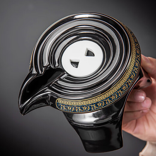 Xiangye automatic tea set set household rotating teapot light luxury high-end tea special lazy artifact tea cup wrapped with lotus branches automatic straight cup six-cup tea ceremony 10-piece set