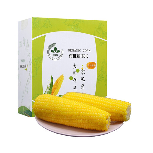 Jinliangyudi Heilongjiang organic quick-frozen yellow waxy corn 5.76Jin Jin equals 0.5kg 12 pieces New Year gift box